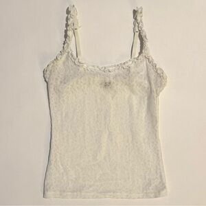 aritzia wilfred white lace tank top